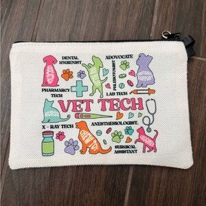 Vet Tech Themed Canvas Pouch